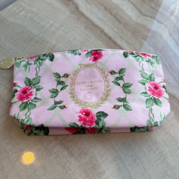 Estee Lauder Ladurée Pink Floral Cosmetic Bag - Picture 2 of 12